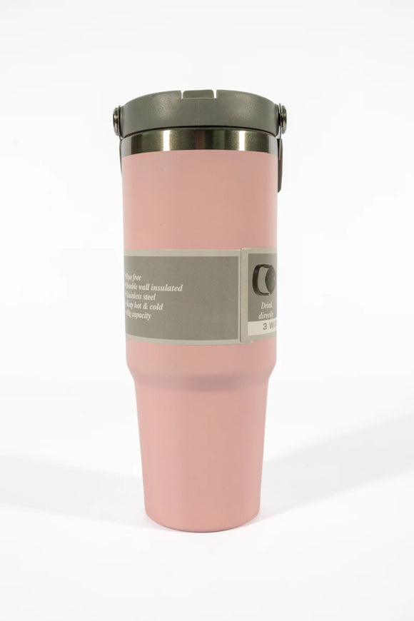 Flip-Straw Water Bottle 900 ml – Pink - image 01