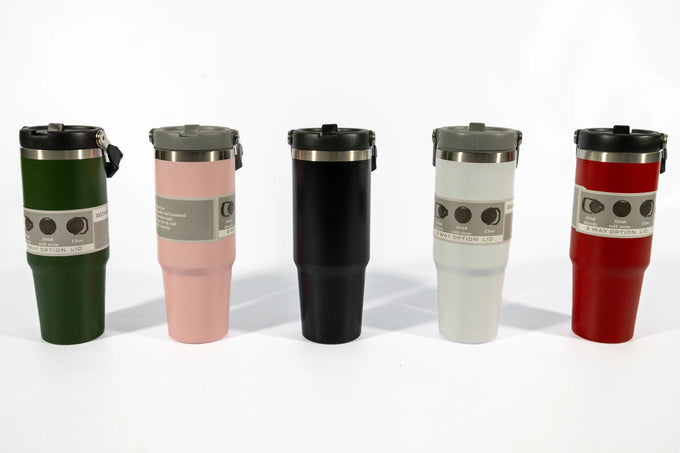 Flip-Straw Water Bottle 900 ml – Pink - image 03