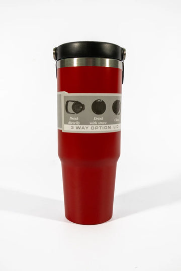 Flip-Straw Water Bottle 900 ml – Red - image 01