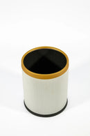 Decorative Bin 12L – White & Gold - image 01