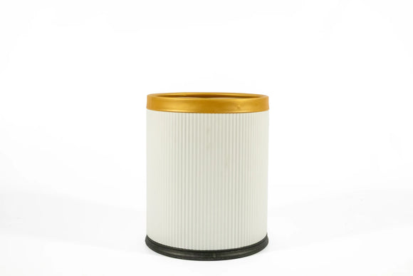 Decorative Bin 12L – White & Gold - image 02