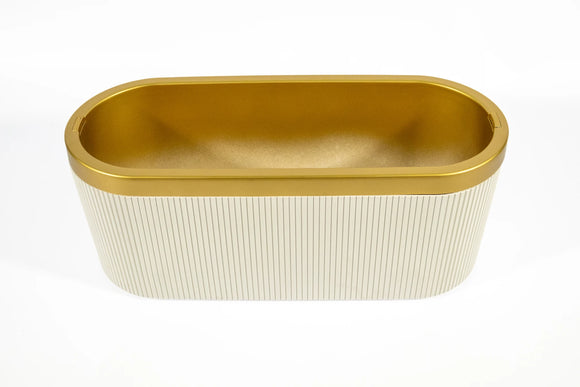 Lux Planter – White & Gold (60 x 24 x 20 cm) - image 01