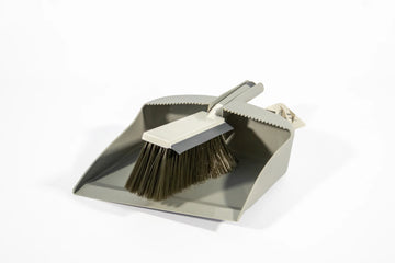Dustpan & Brush Set with Brush Cleaner – Grey - image 02