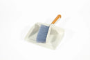 Lux Dustpan & Brush Set with Handle & Brush Cleaner – White - image 01