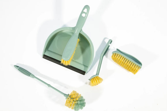 5-Piece Dustpan & Cleaning Set – Blue - image 01