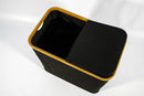 2-Compartment Storage Basket with Lid – Black (54 x 30 x 50 cm) - image 03