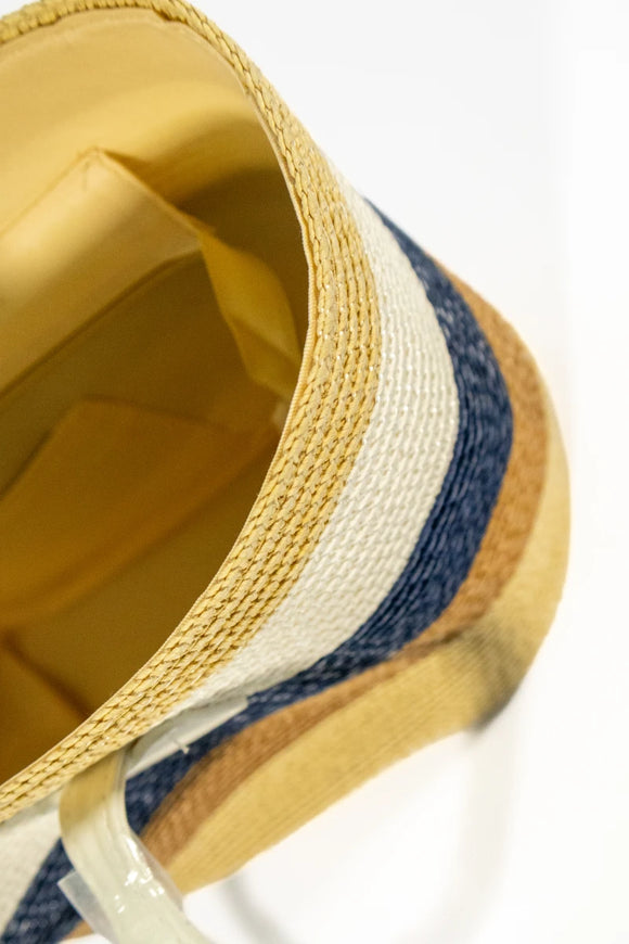 Striped Carry Bag – Navy & Beige - image 03