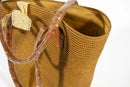 Sisal-Style Bag with Lace – Beige - image 03