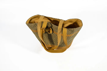 Small Woven Bow Bag – Beige - image 01