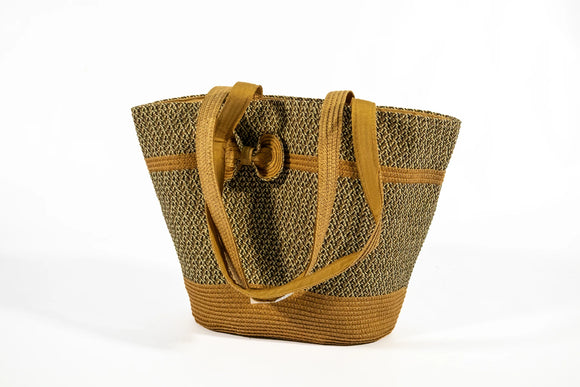 Small Woven Bow Bag – Beige - image 03