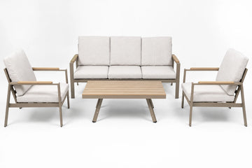Lara Patio Set – 4-Piece, Dune & Off White - image 01