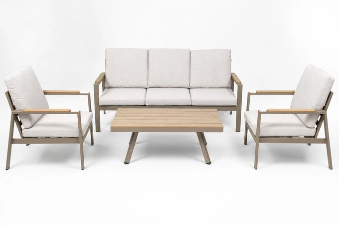 Lara Patio Set – 4-Piece, Dune & Off White - image 01