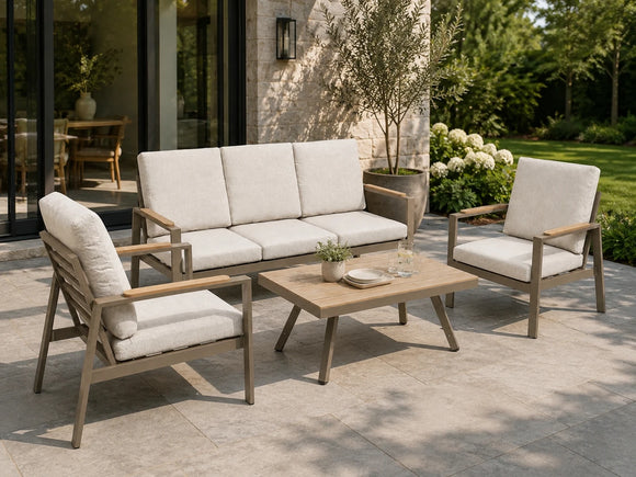 Lara Patio Set – 4-Piece, Dune & Off White - image 01
