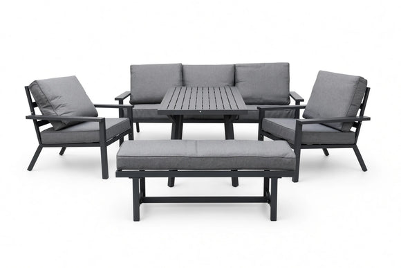 Plato Patio Set – 5-Piece, Black & Grey - image 01