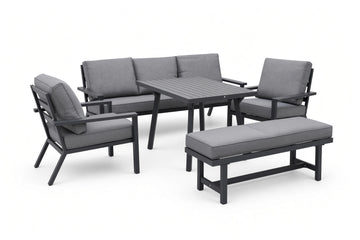 Plato Patio Set – 5-Piece, Black & Grey - image 02
