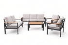 George Patio Set – 5-Piece, Grey & Off White - image 01
