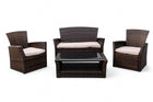 Zanzi Patio Set – 4-Piece, Brown & Off White - image 01