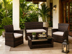 Zanzi Patio Set – 4-Piece, Brown & Off White - image 01