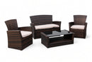 Zanzi Patio Set – 4-Piece, Brown & Off White - image 02