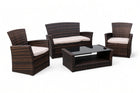 Zanzi Patio Set – 4-Piece, Brown & Off White - image 02