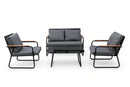 Maldives Patio Set – 4-Piece, Black & Charcoal - image 01