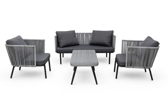 Bora Bora Patio Set – 4-Piece, Taupe & Grey - image 01