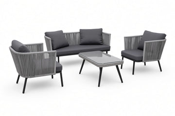 Bora Bora Patio Set – 4-Piece, Taupe & Grey - image 02