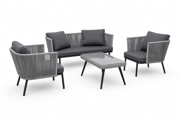 Bora Bora Patio Set – 4-Piece, Taupe & Grey - image 02