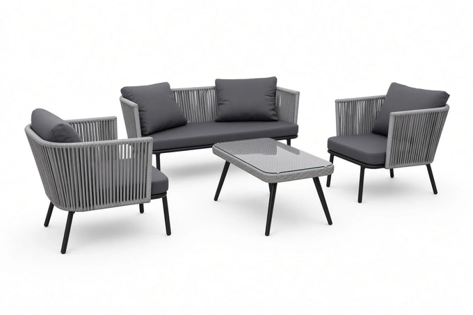 Bora Bora Patio Set – 4-Piece, Taupe & Grey - image 02