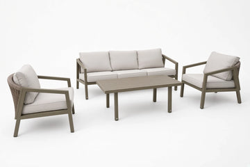 St Helena Patio Set – 4-Piece, Taupe & Beige - image 01