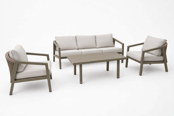 St Helena Patio Set – 4-Piece, Taupe & Beige - image 01
