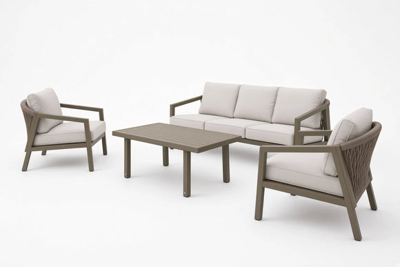 St Helena Patio Set – 4-Piece, Taupe & Beige - image 02
