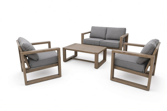 Balito Patio Set – 4-Piece, Taupe & Grey - image 01