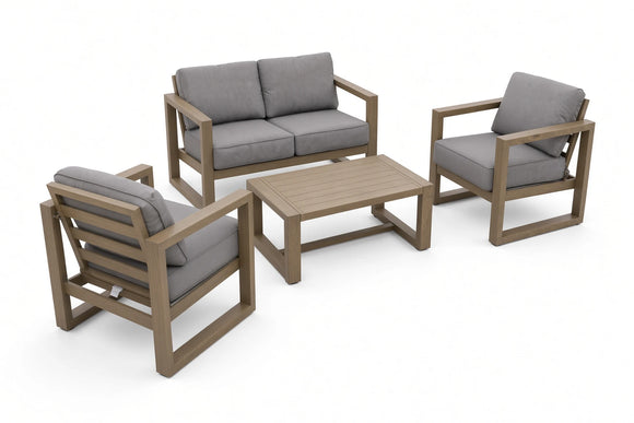 Balito Patio Set – 4-Piece, Taupe & Grey - image 02