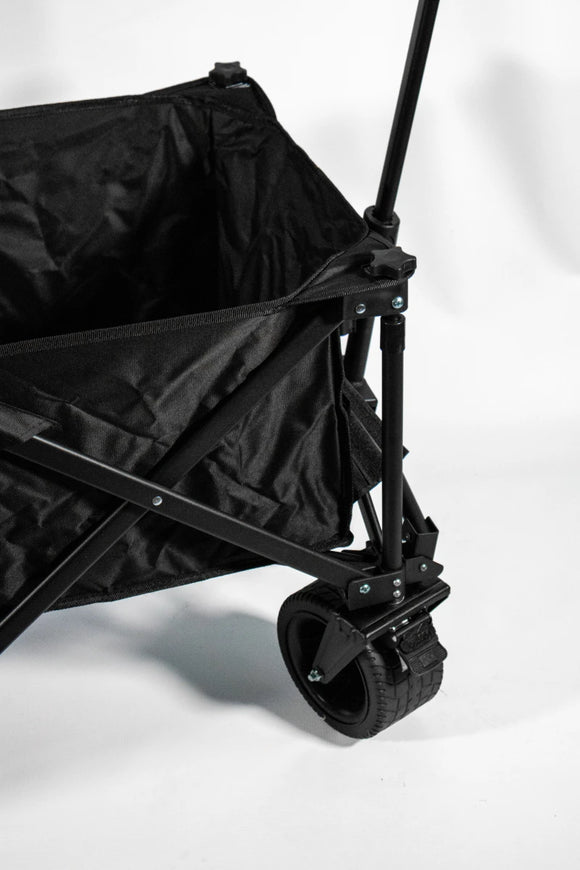 Large-Wheel Foldable Trolley with Cover – Black - image 02