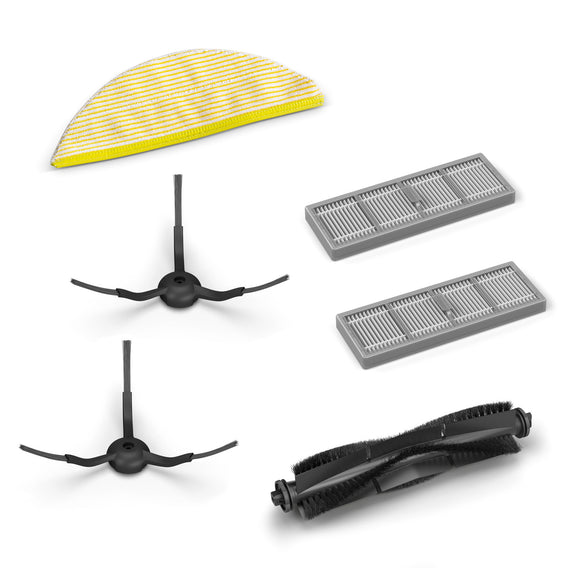 Karcher RCV 5 Accessory Set (1 x Main Brush, 2 x Side Brush, 2 x Filter, 1 x Wiping Cloth)