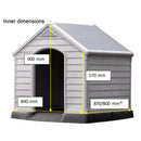 Keter Dog House Stone Grey-2