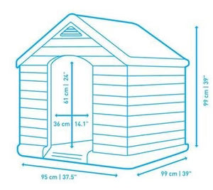 Keter Dog House Stone Grey