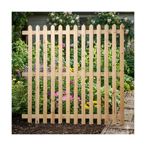 CTM Wooden Picket Fencing 1800 x 1800 x 16 Untreated - image 02
