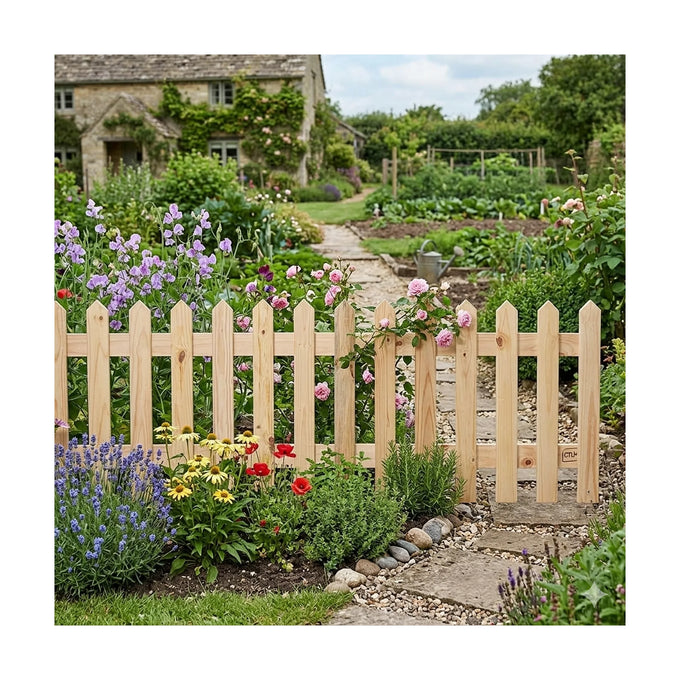 CTM Wooden Picket Fencing 1800 x 600 x 16 Untreated - image 02