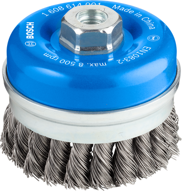 PRO Metal heavy Cup Brush, 90 x 0.5 mm, Thread