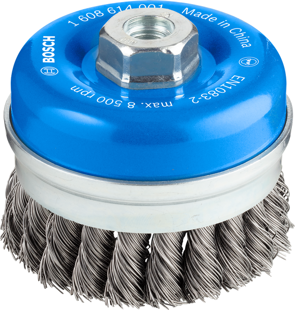 PRO Metal heavy Cup Brush, 90 x 0.5 mm, Thread