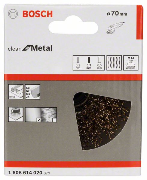 PRO Metal clean Cup Brush, 70 x 0.30 mm, Thread