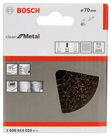 PRO Metal clean Cup Brush, 70 x 0.30 mm, Thread - 0