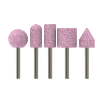 Grinding stone set, 15-25 mm diameters, 60 grit, 5 different shapes - image 01