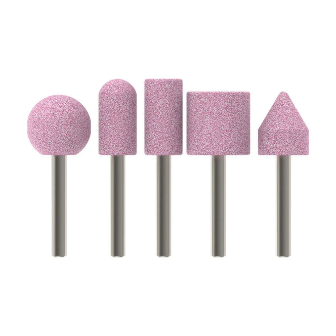 Grinding stone set, 15-25 mm diameters, 60 grit, 5 different shapes - image 01