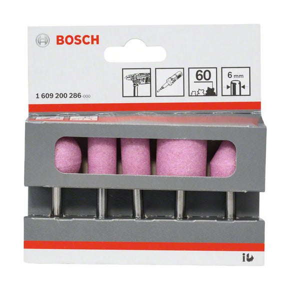 Grinding stone set, 15-25 mm diameters, 60 grit, 5 different shapes - image 02