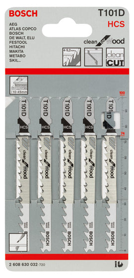 Jigsaw blade T 101 D
 5 pc - 0