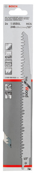 Reciprocating saw blade S 1531 L
 240x19x1.5, 2 pc - 0