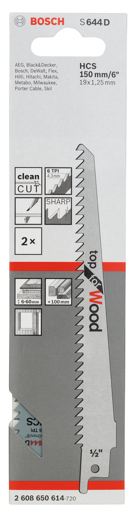 Reciprocating saw blade S 644 D - 0